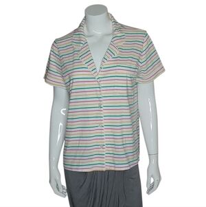 J.Crew Dreamy Cotton Pajama Top Comfortable in Stripe Size S